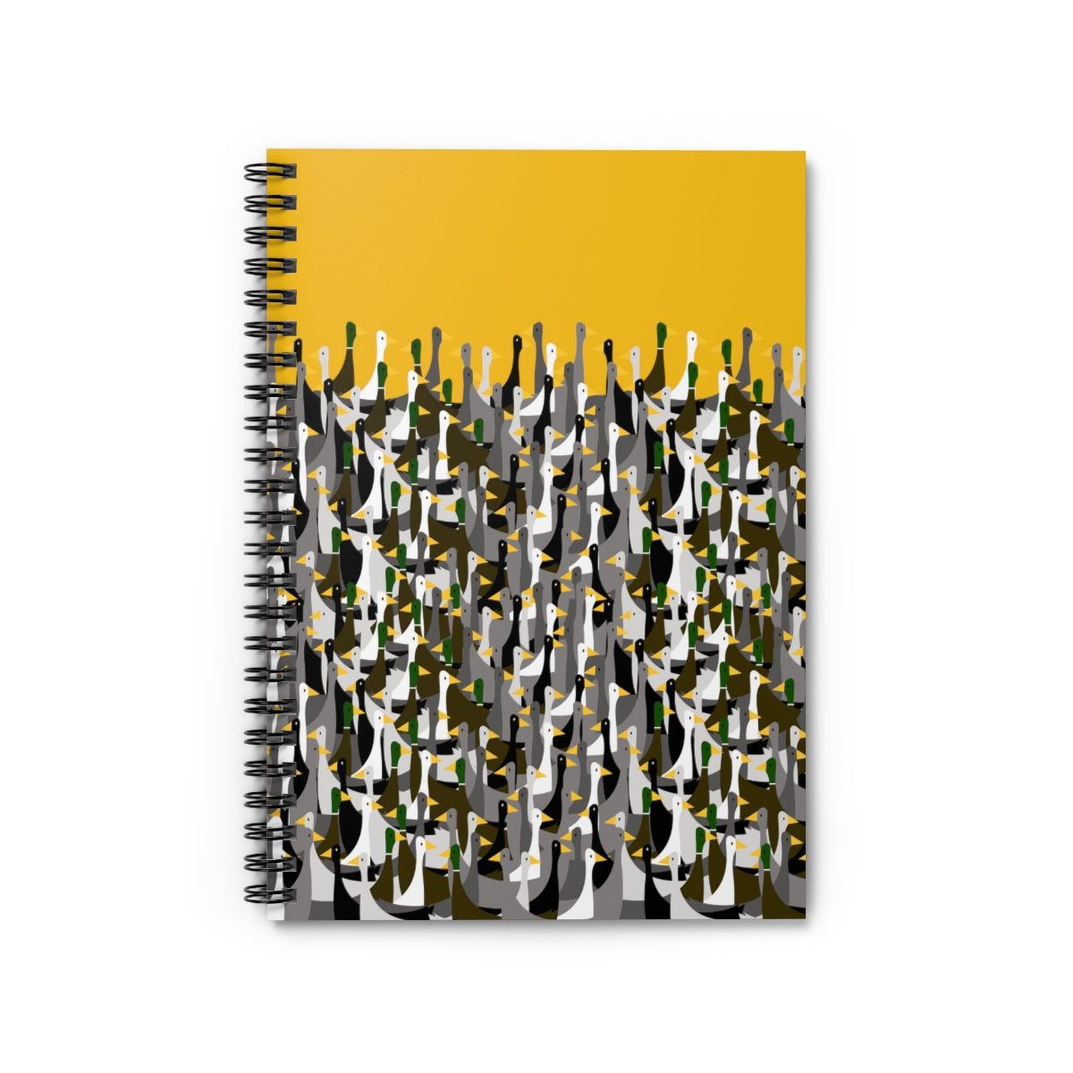 That is a LOT of ducks - yellow - Spiral Notebook - Ruled Line