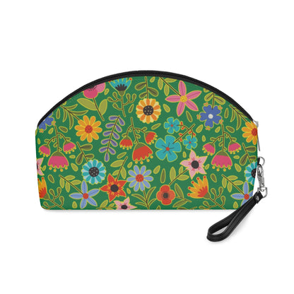 Playful Spring flowers - green - Makeup Bag