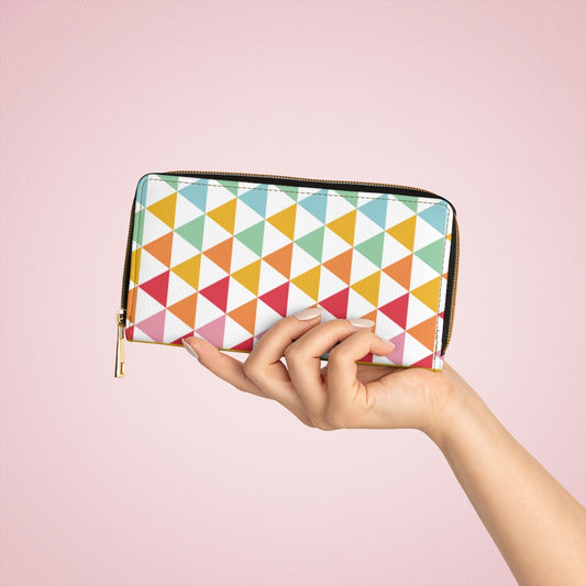 Colorful Triangles - Zipper Wallet