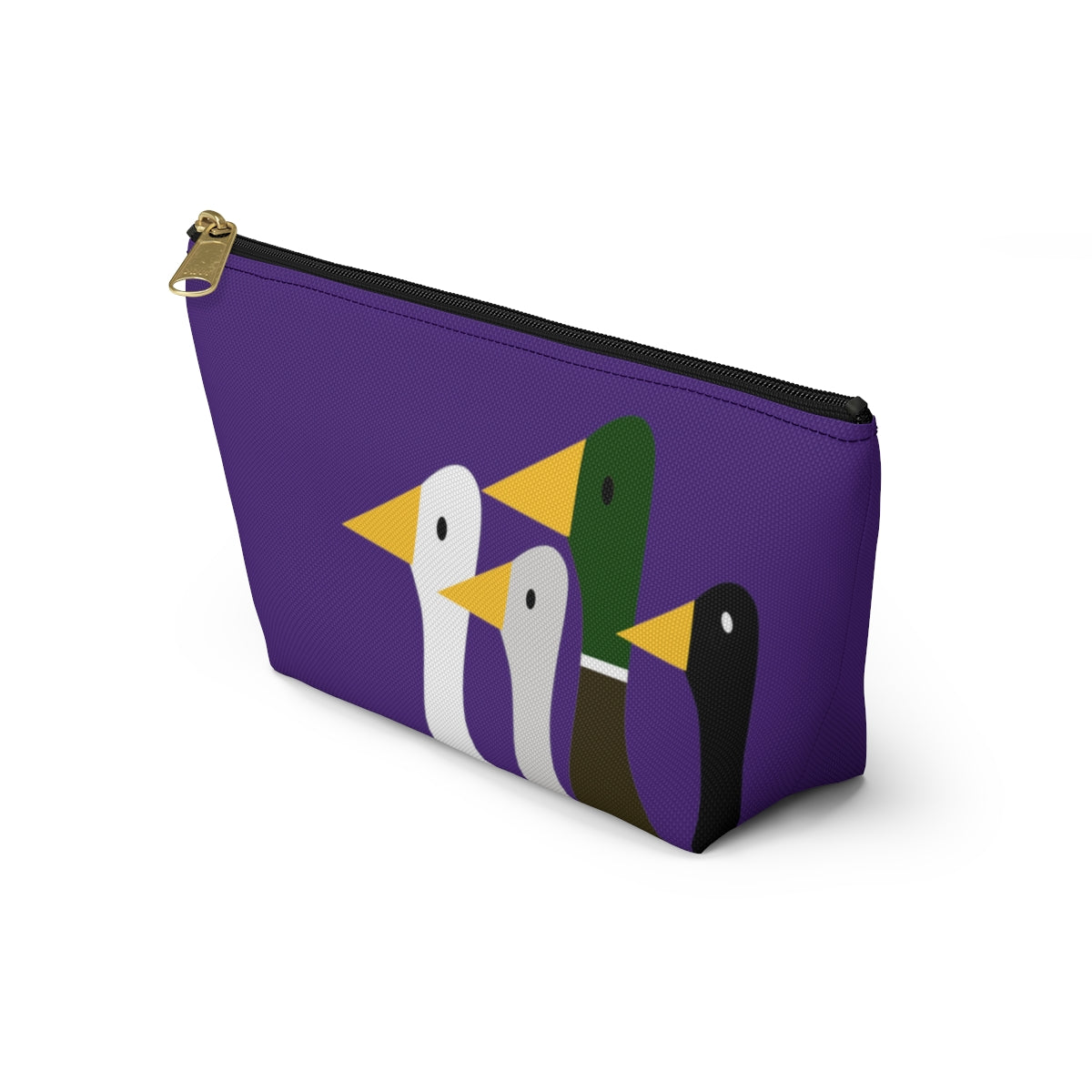 Nifty Ducks Co. Logo2 - ducks - purple - Accessory Pouch w T-bottom