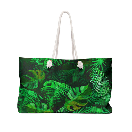 Dark Tropical Print - Weekender Bag