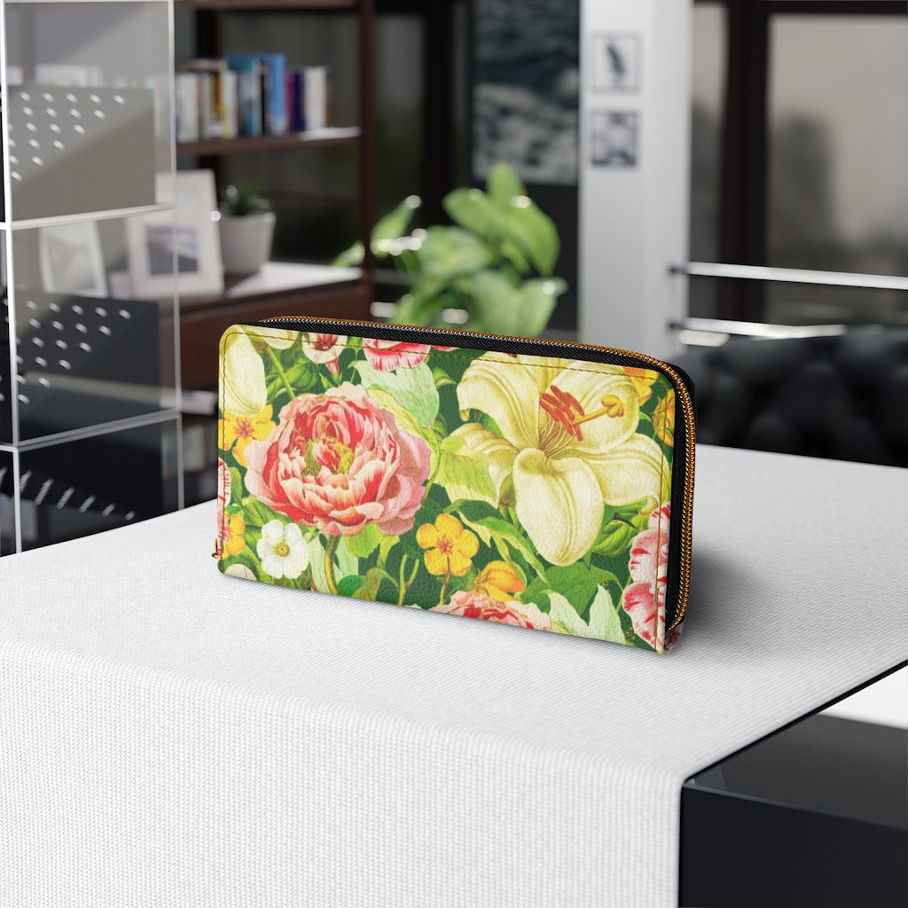 Peonies and Lilies - Zipper Wallet