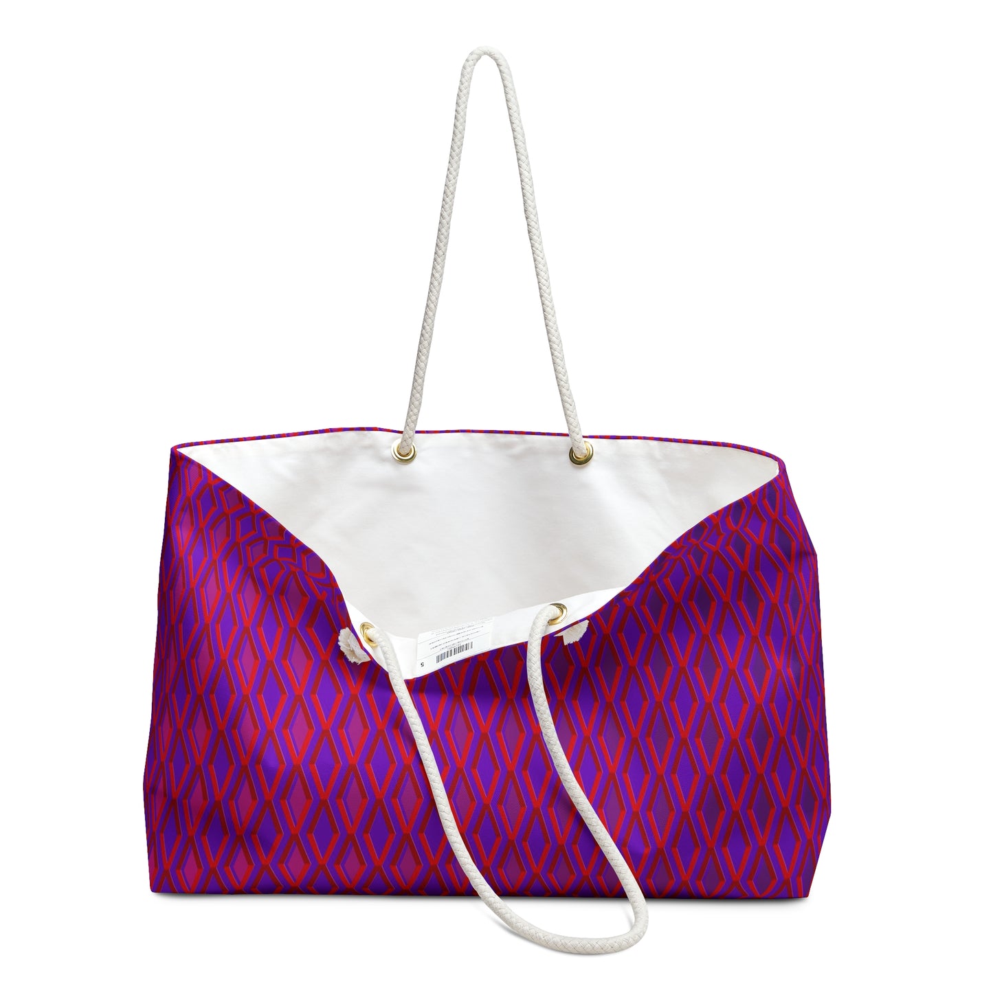 Diamond Geometric Pattern - purple 7800b9 - Weekender Bag