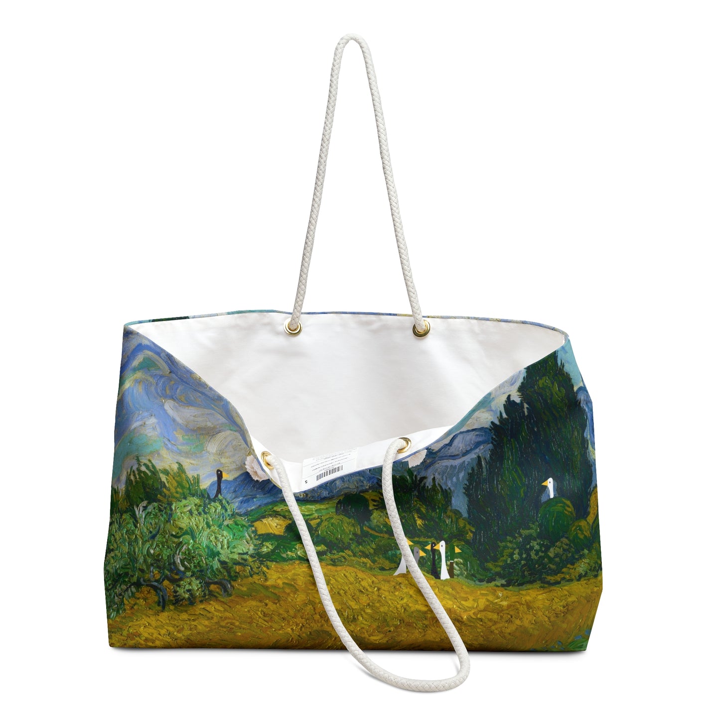 The Ducks visit the Wheat Field with Cypresses - Van Gogh - Weekender Bag