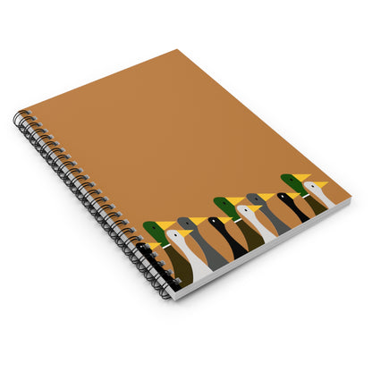 Marching Ducks - Brandy Punch be8042 - Spiral Notebook - Ruled Line