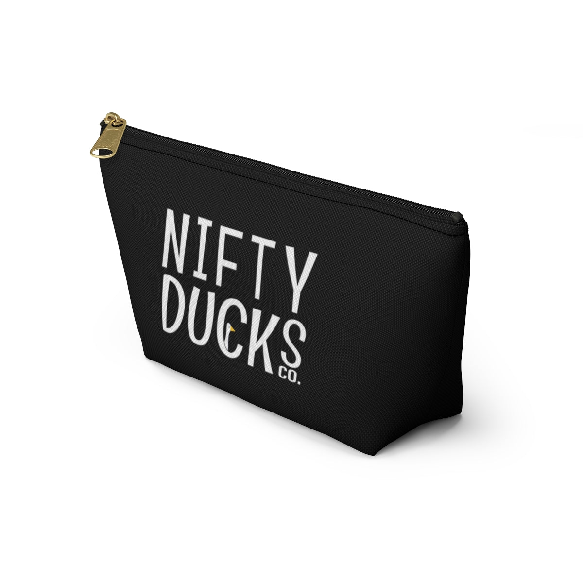 Nifty Ducks Co. Logo2 - black - Accessory Pouch w T-bottom