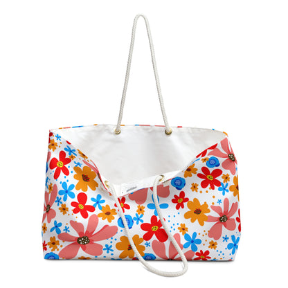 Playful Floral Print  - Weekender Bag