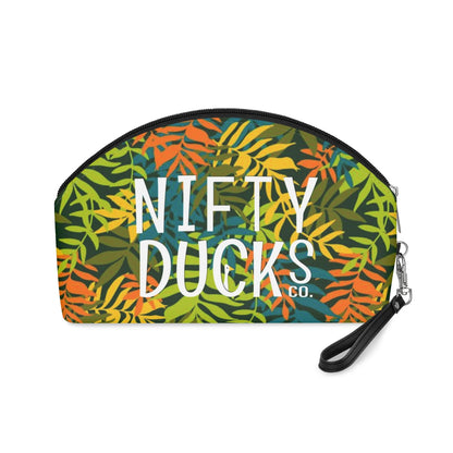 Nifty Ducks Co. Logo2 - lots of leaves - Makeup Bag