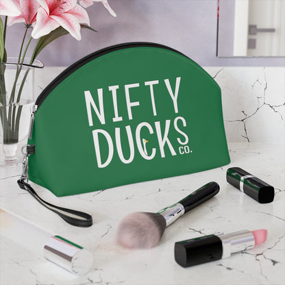 Copy of Nifty Ducks Co. Logo2 - green - Makeup Bag