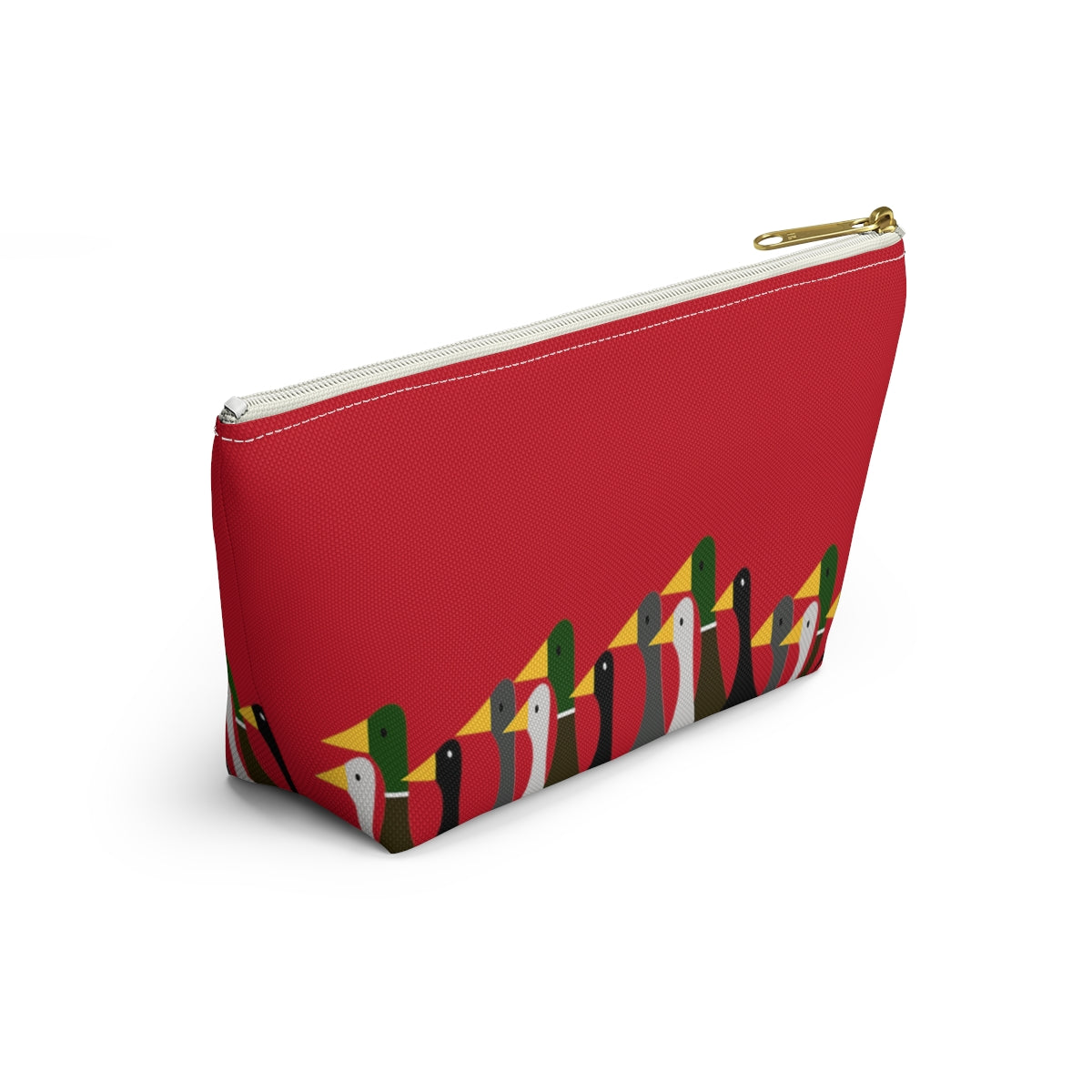 Marching ducks - red - Accessory Pouch w T-bottom