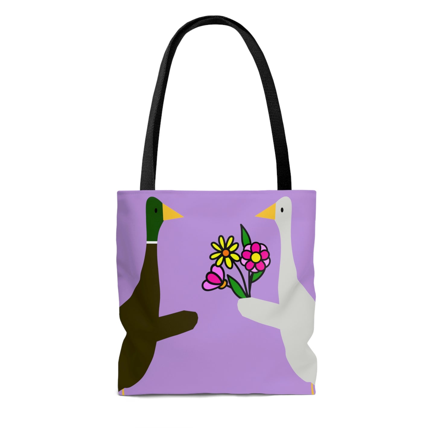 Ducks sharing flowers - Wisteria c197e1 - Tote Bag