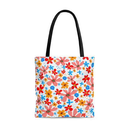 Playful Floral Print  - Tote Bag