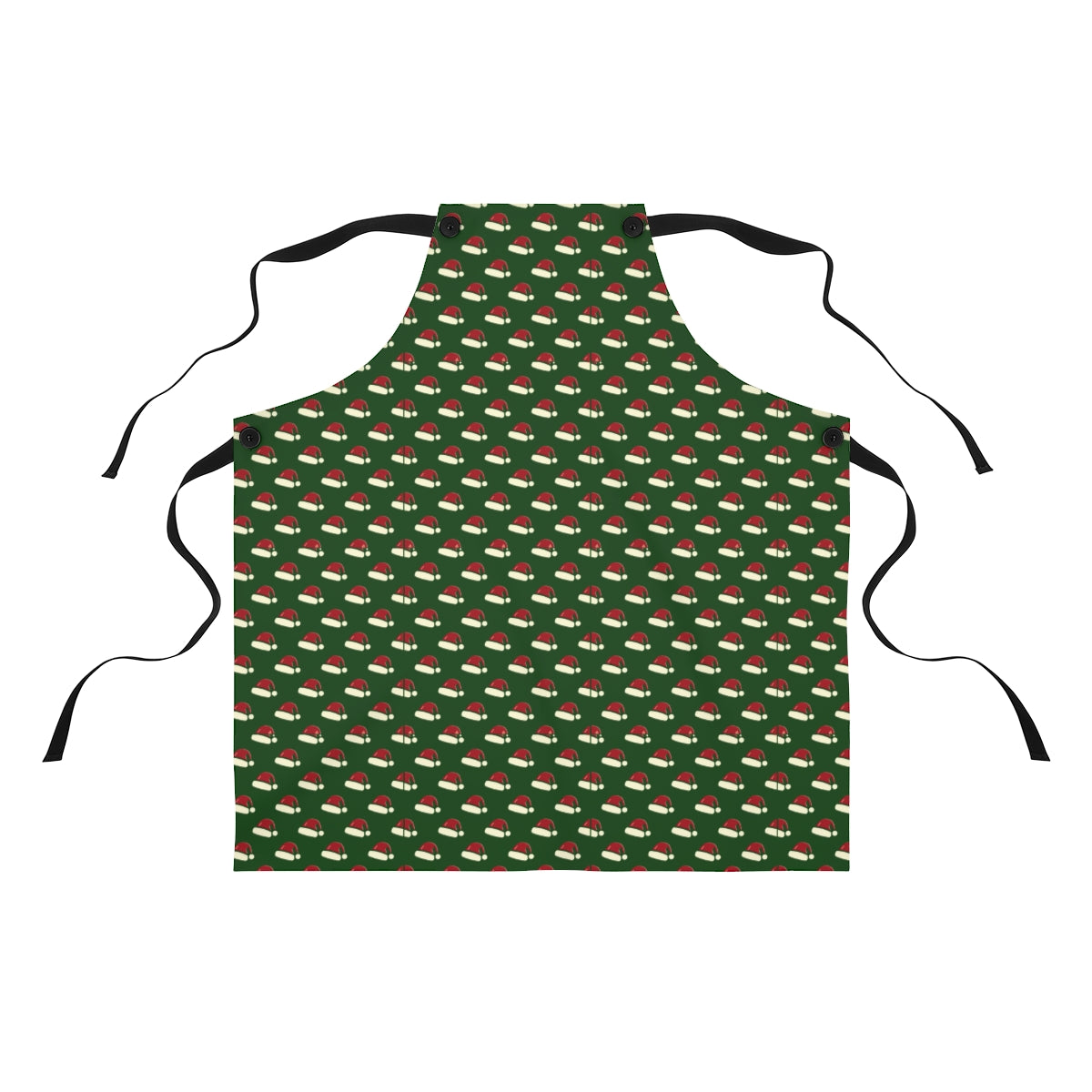 Santa hats on green - Apron