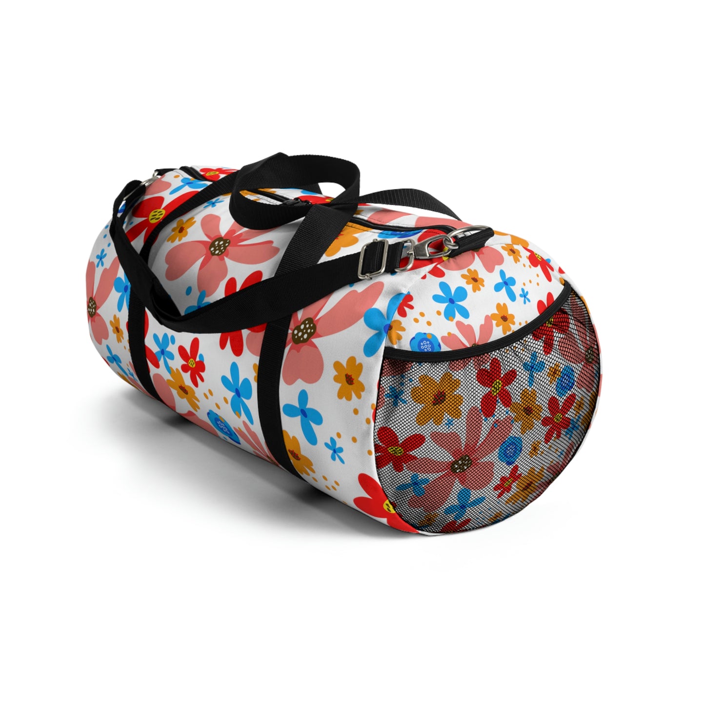 Playful Floral Print - white - Duffel Bag