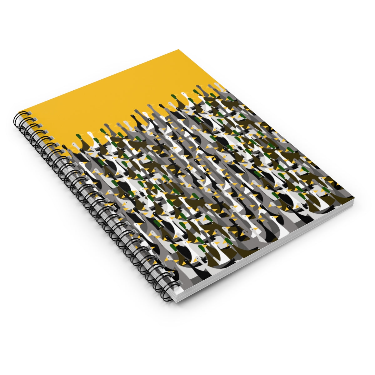 That is a LOT of ducks - yellow - Spiral Notebook - Ruled Line