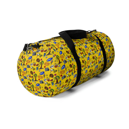 Summer doodles - yellow ffd800 - Duffel Bag