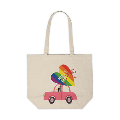 Ducks delivering a lot of love - Pride - Canvas Shopping Tote