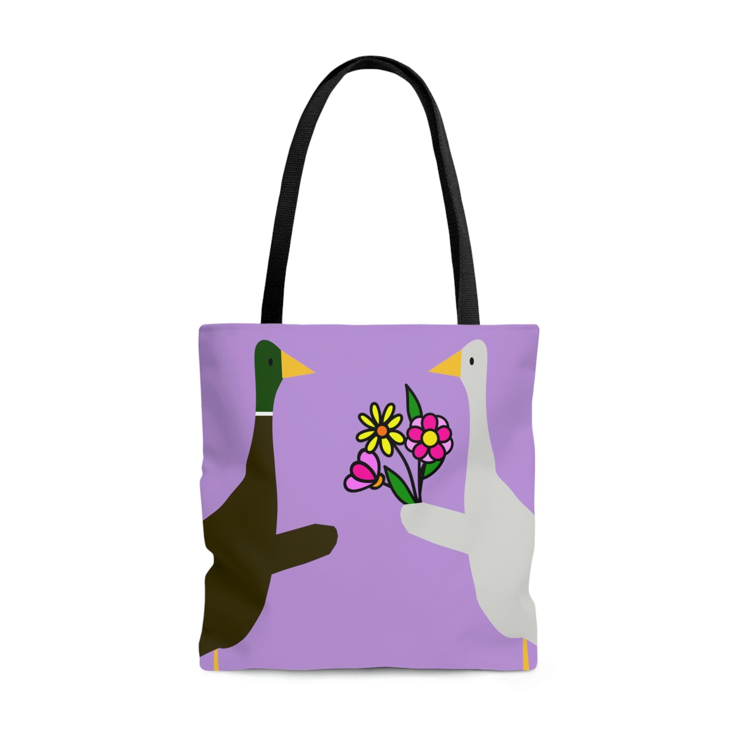 Ducks sharing flowers - Wisteria c197e1 - Tote Bag