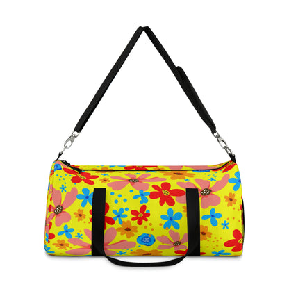 Playful Floral Print - yellow - Duffel Bag