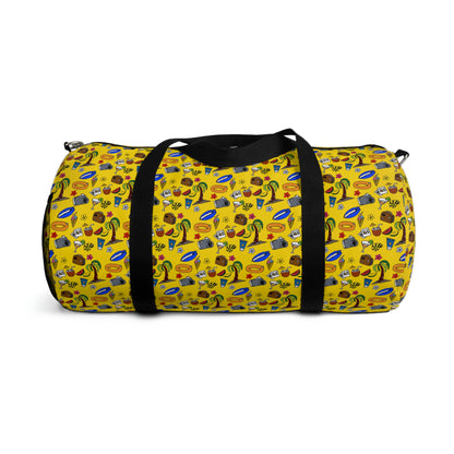 Summer doodles - yellow ffd800 - Duffel Bag