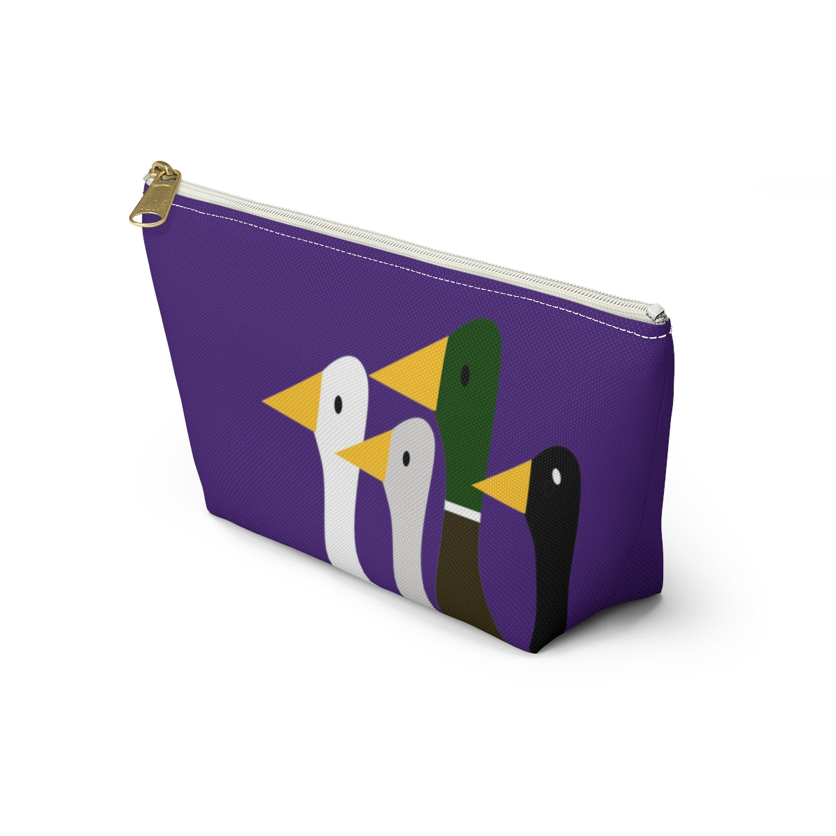 Nifty Ducks Co. Logo2 - ducks - purple - Accessory Pouch w T-bottom