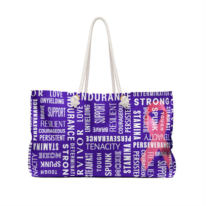 Celebrating the Survivors Supporting the Fighters - Purple Heart 5412AB - Weekender Bag