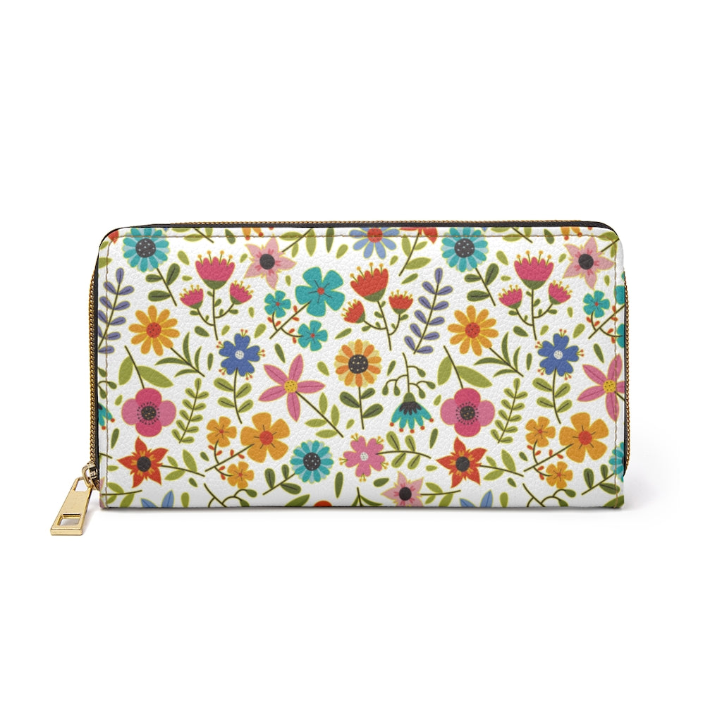 Playful Spring Flowers - Zipper Wallet