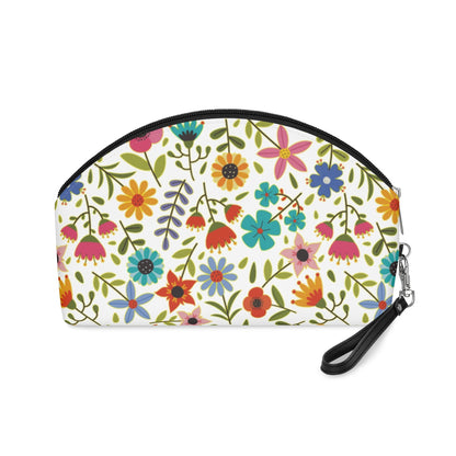 Playful Spring flowers - white - Makeup Bag