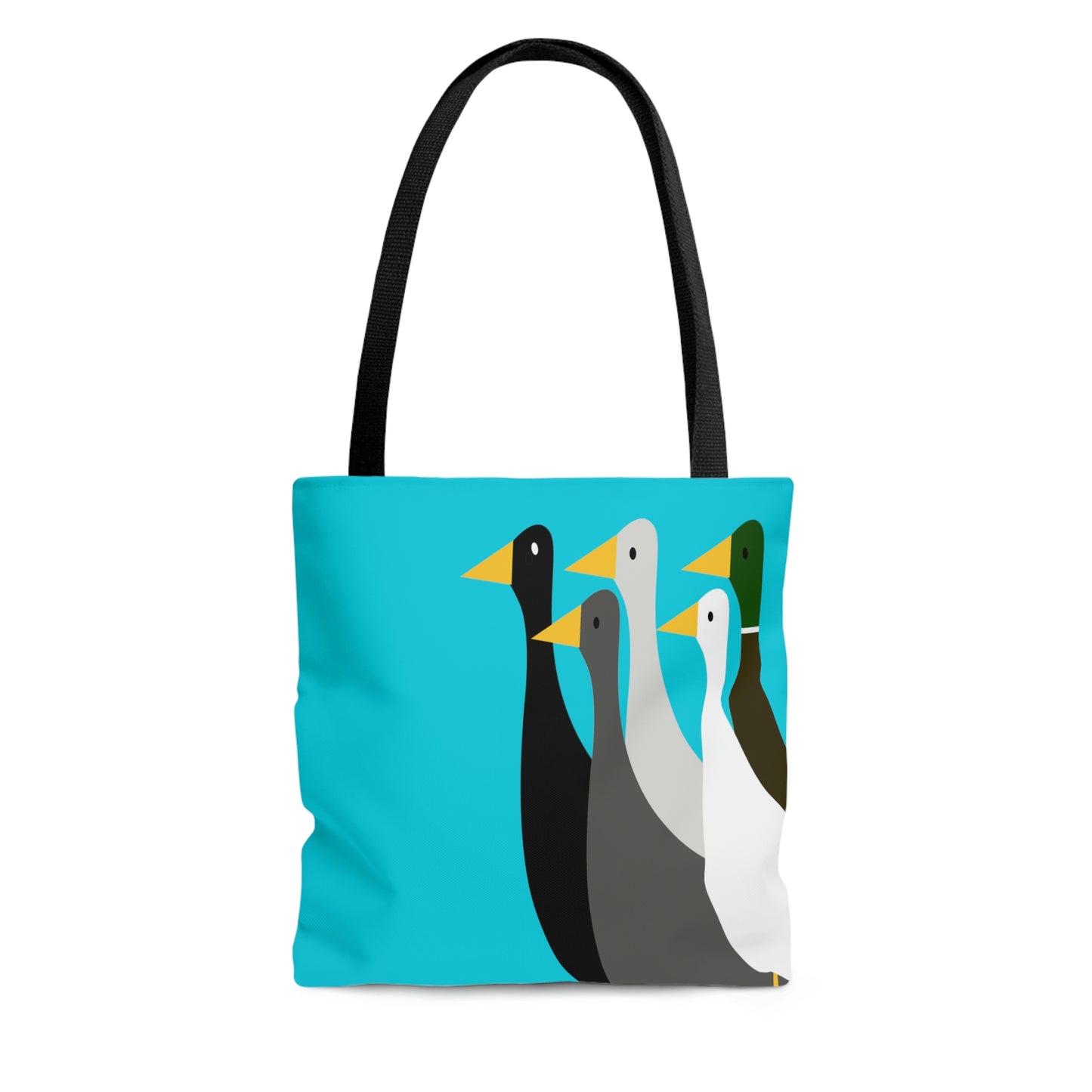 Take the ducks with you - dark turquoise 00d0e3  - Tote Bag