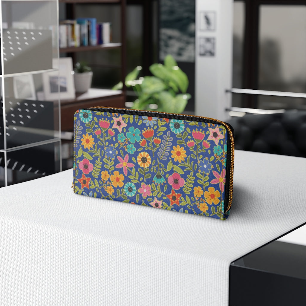 Playful Spring Flowers - Zipper Wallet