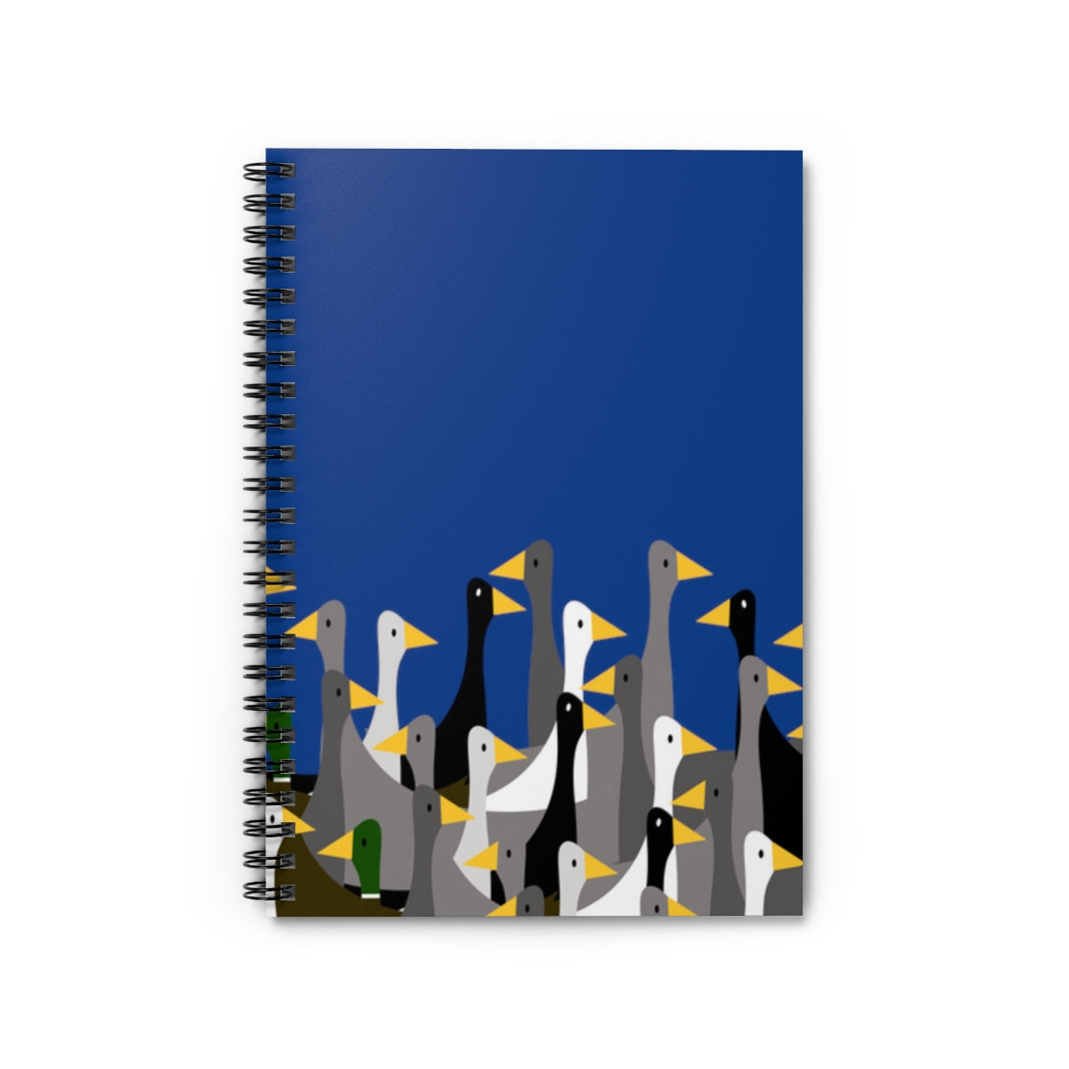 Not as many ducks - blue - Spiral Notebook - Ruled Line