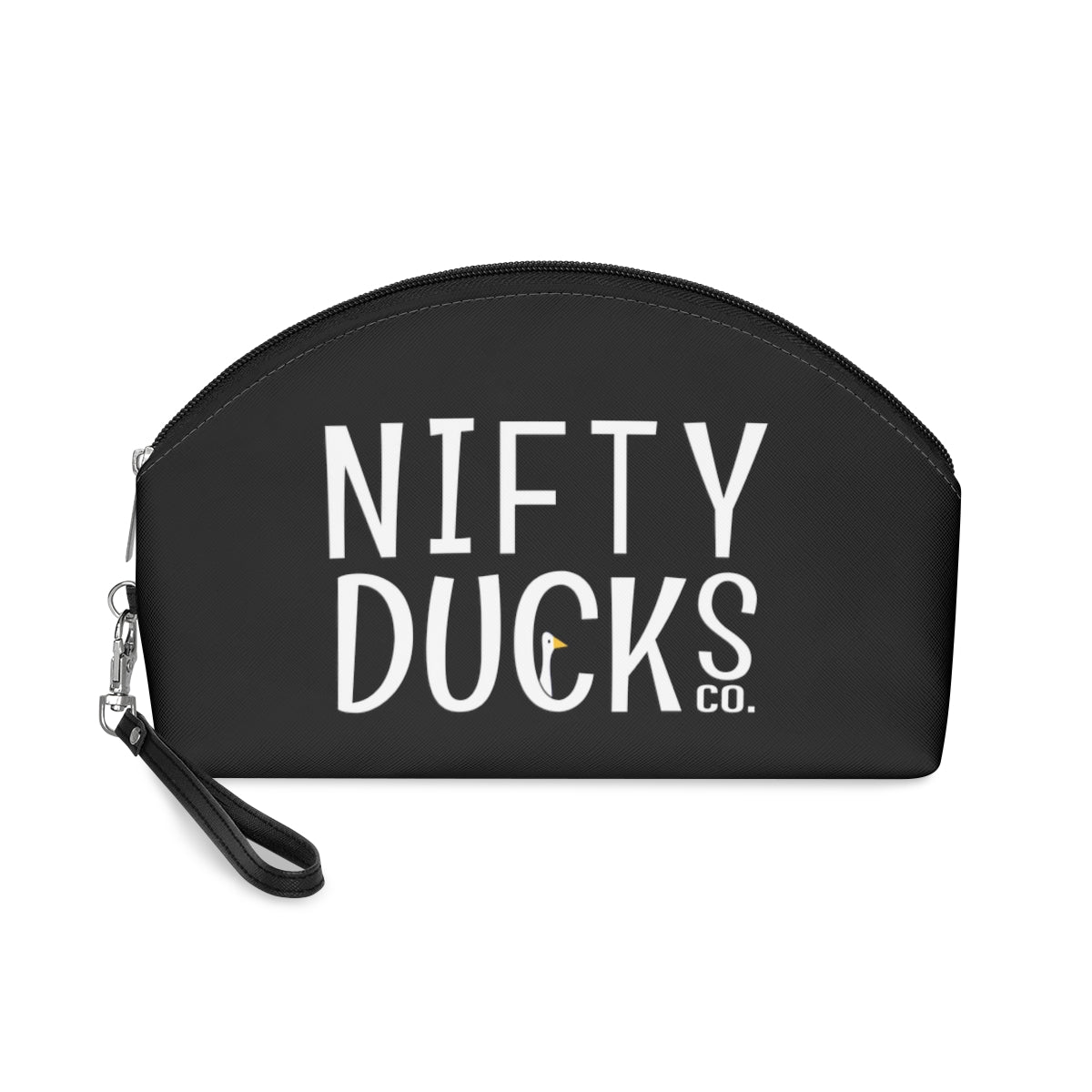 Nifty Ducks Co. Logo2 - black - Makeup Bag