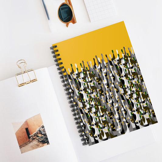 That is a LOT of ducks - yellow - Spiral Notebook - Ruled Line