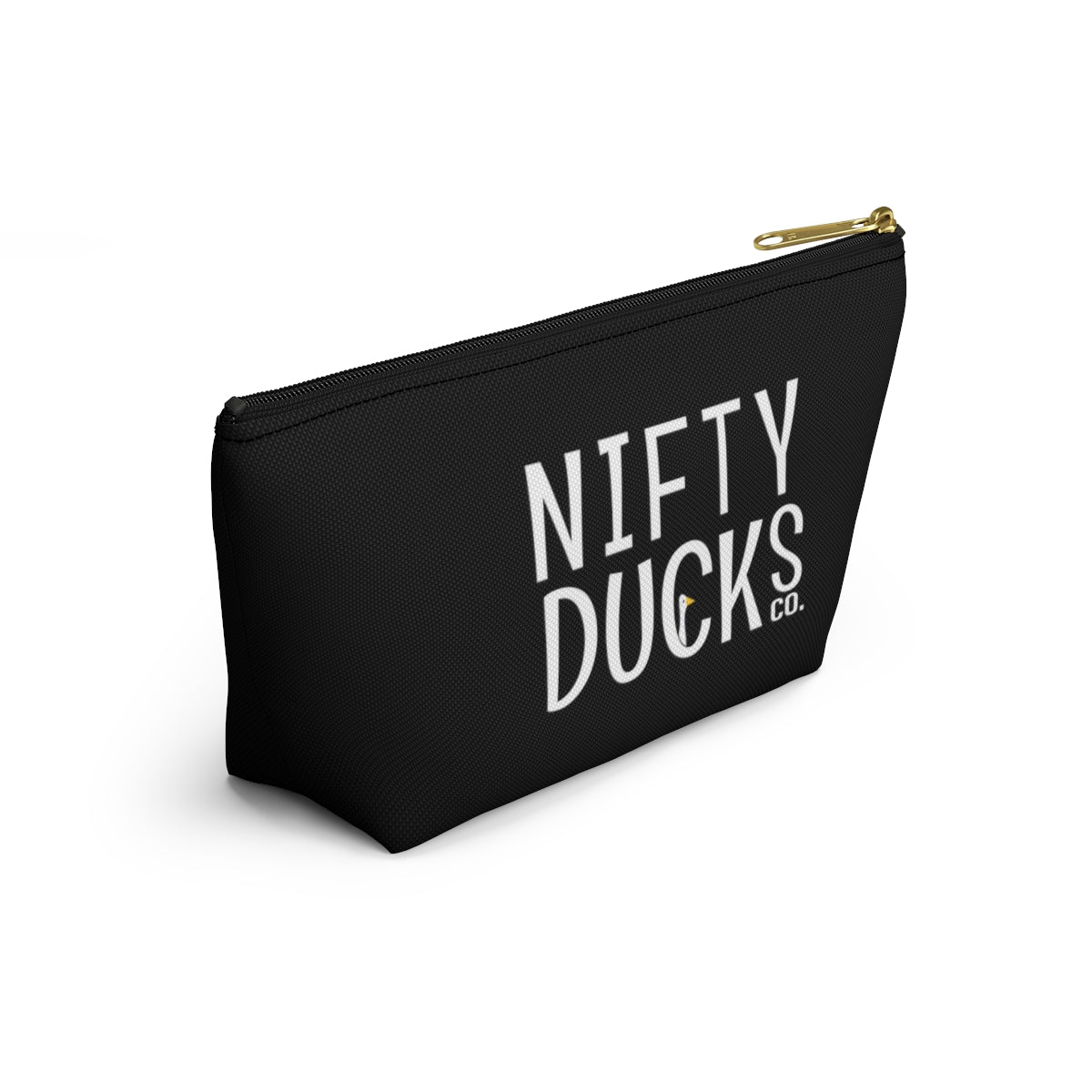 Nifty Ducks Co. Logo2 - black - Accessory Pouch w T-bottom