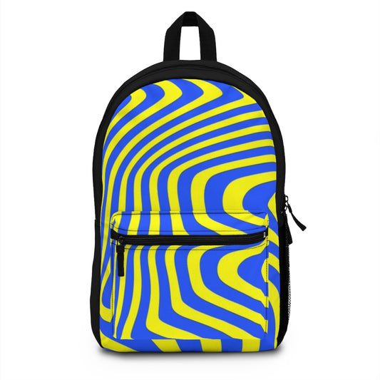 Retro wavy Blue/Yellow - Backpack