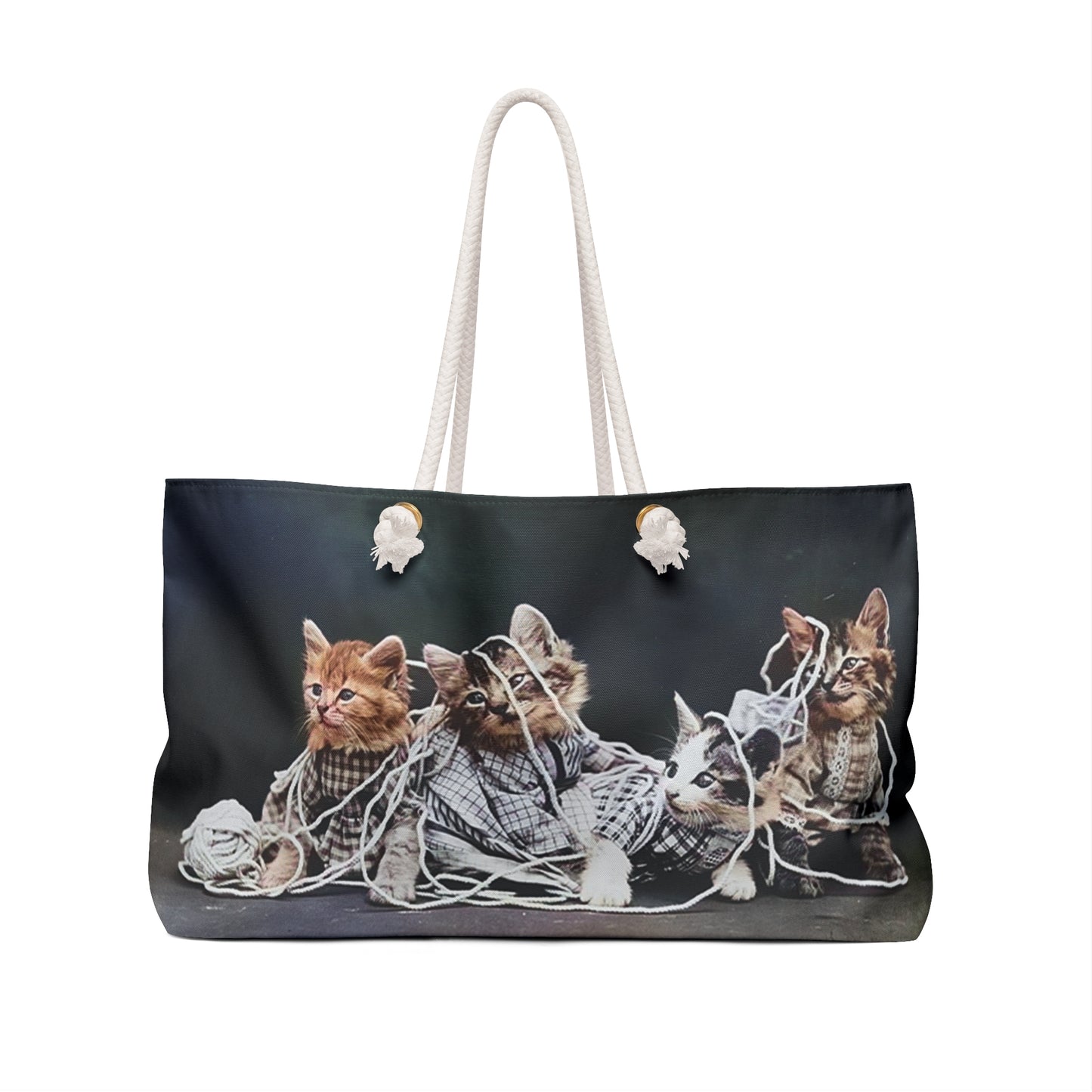 Playful cats and yarn - Weekender Bag