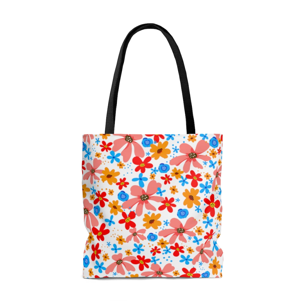 Playful Floral Print  - Tote Bag