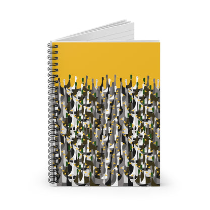 That is a LOT of ducks - yellow - Spiral Notebook - Ruled Line