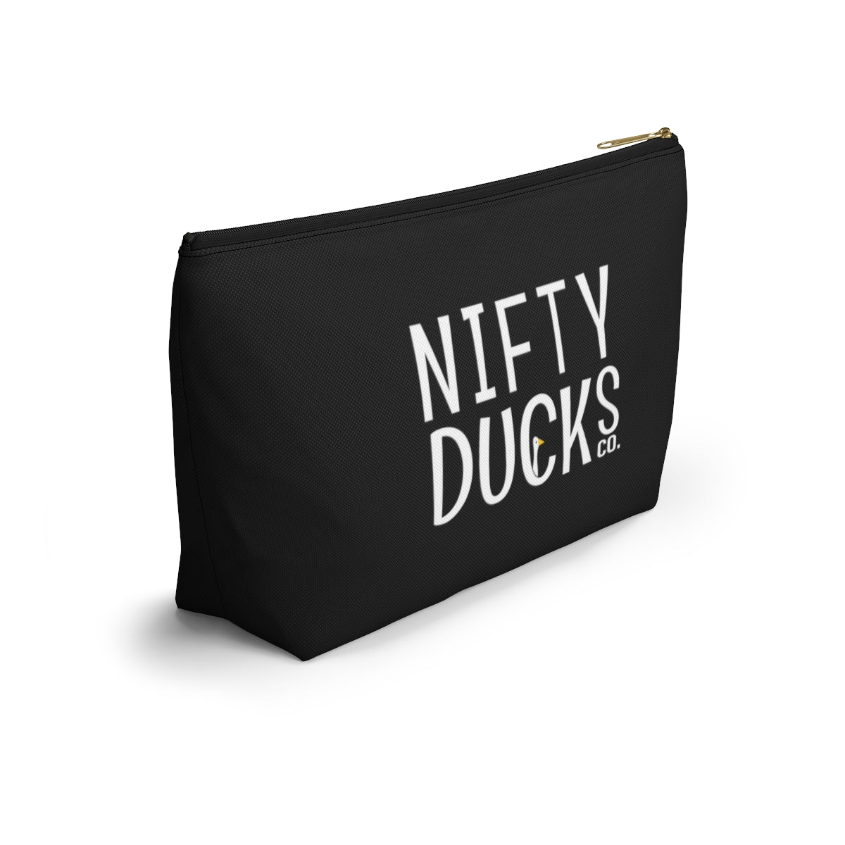 Nifty Ducks Co. Logo2 - black - Accessory Pouch w T-bottom