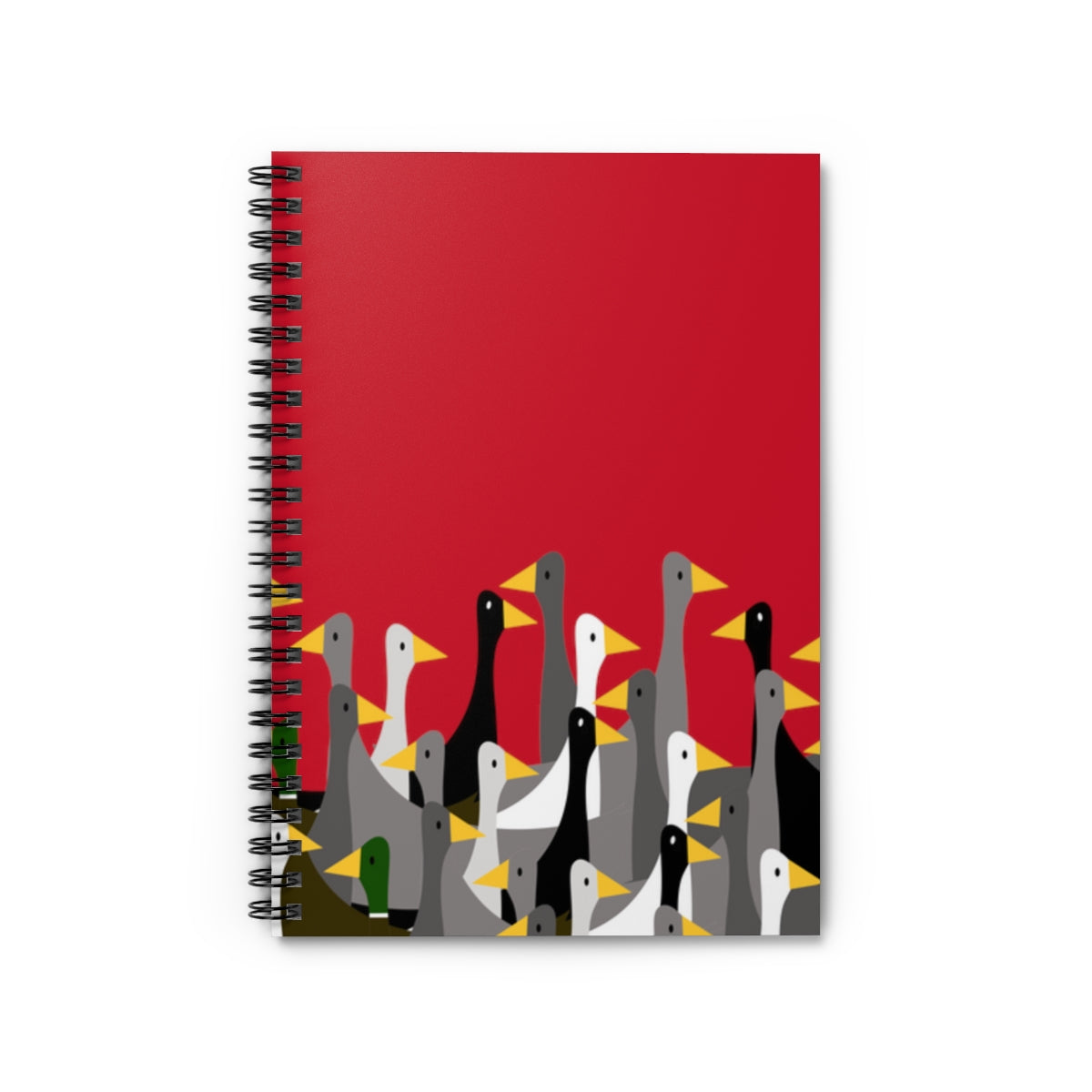 Not as many ducks - red - Spiral Notebook - Ruled Line