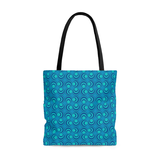 Blue Circles Geometric Pattern - Tote Bag