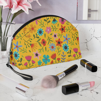 Playful Spring flowers - yellow - Makeup Bag