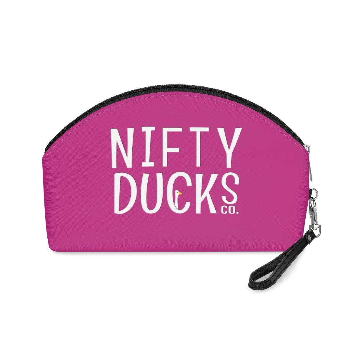 Nifty Ducks Co. Logo2 - Medium Red Violet c42a86 - Makeup Bag