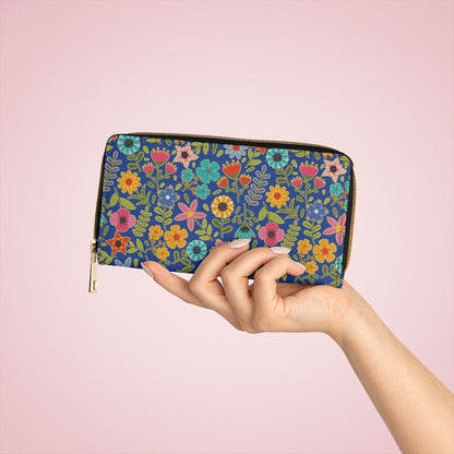 Playful Spring Flowers - Zipper Wallet