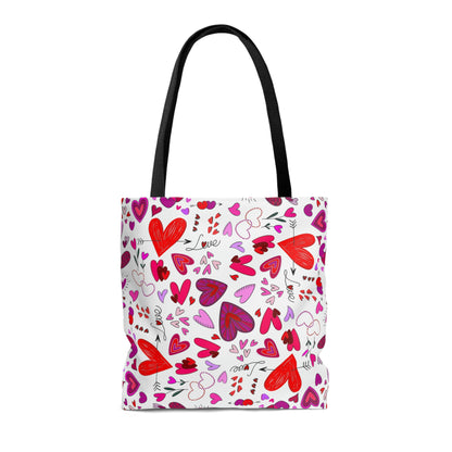 Heart Doodles - White ffffff - Tote Bag