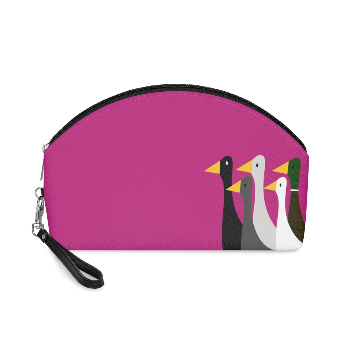 Nifty Ducks Co. Logo2 - Medium Red Violet c42a86 - Makeup Bag