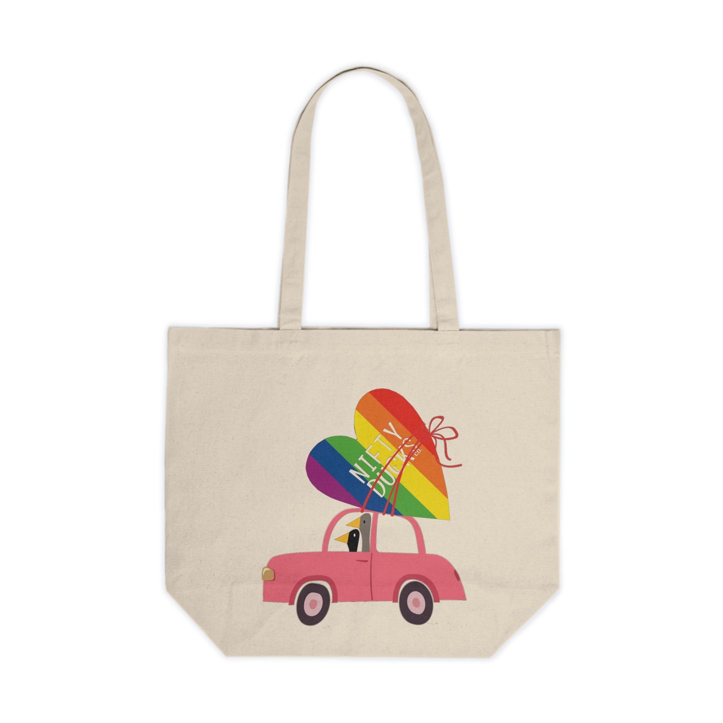 Ducks delivering a lot of love - Pride - Canvas Shopping Tote