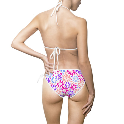 Bright Floral print - Women's Bikini Swimsuit