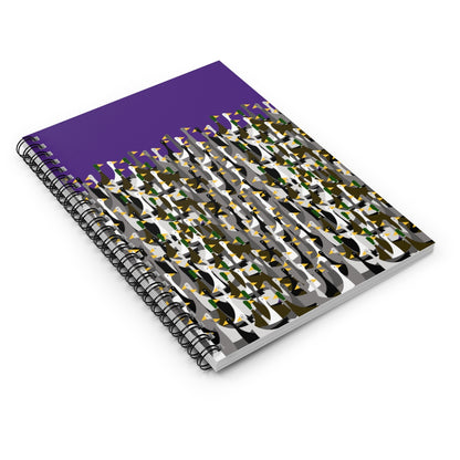 That is a LOT of ducks - purple - Spiral Notebook - Ruled Line